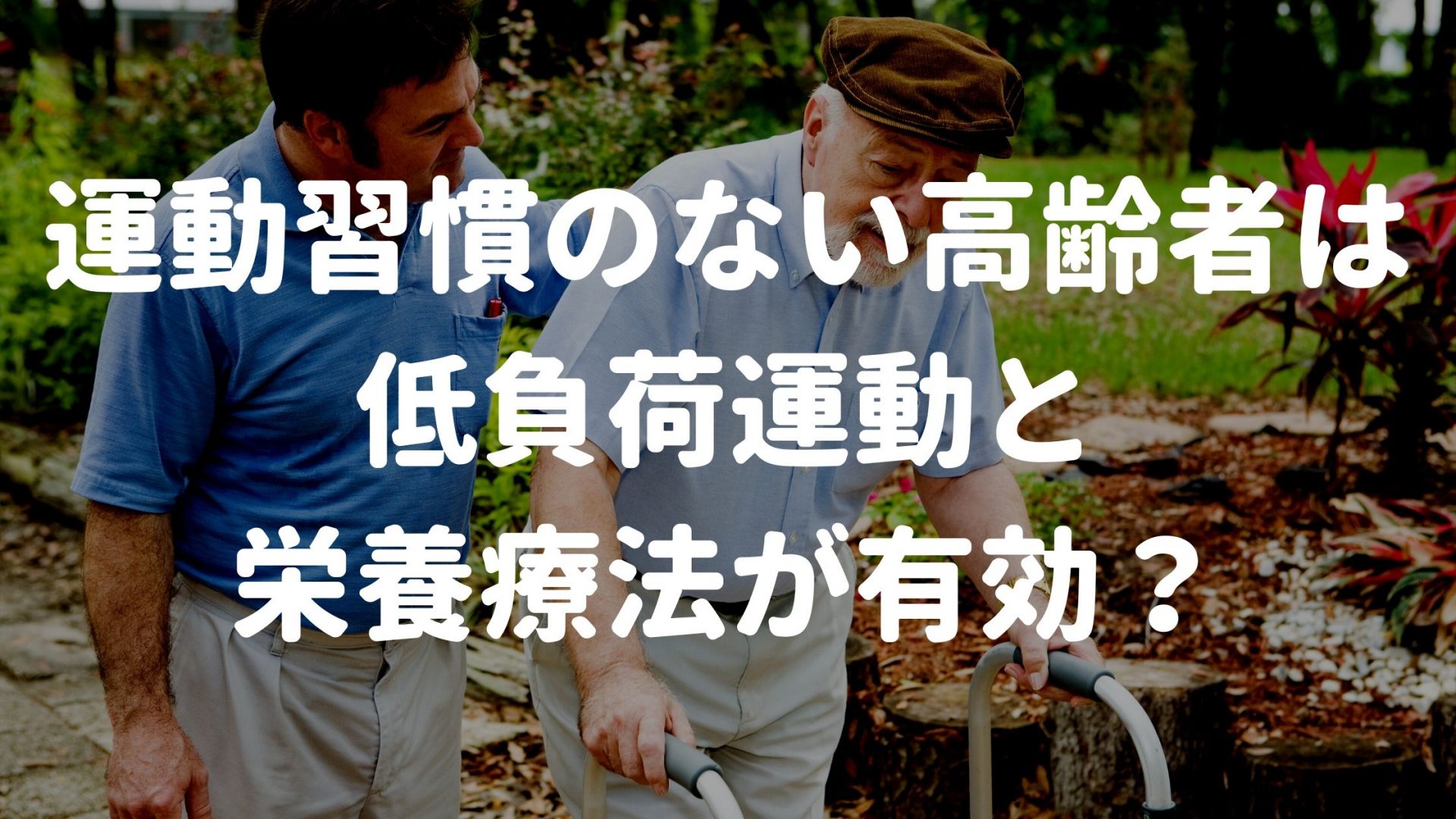 運動習慣のない高齢者は低負荷運動と栄養療法が有効？